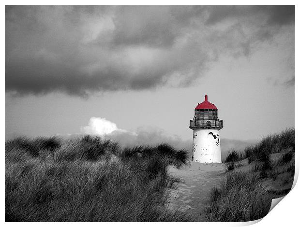 Lighthouse Red. Print by Roy Barry