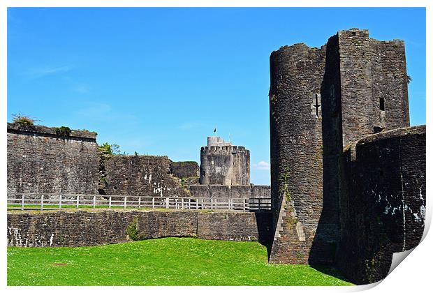 Caerphilly Castle Print by Darrin Collett