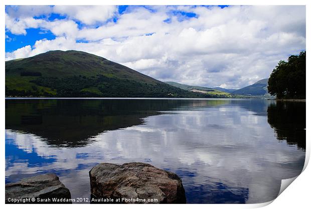 Loch Lomond Reflection Print by Sarah Waddams