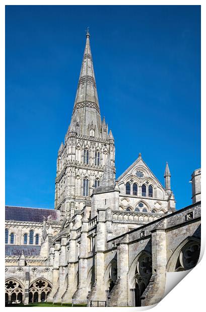 Salisbury Cathedral (2) Print by Geoff Storey