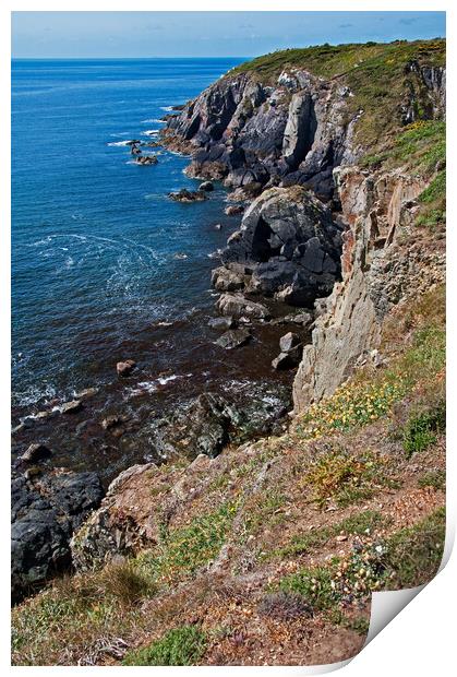 Caerfai Bay Print by Geoff Storey