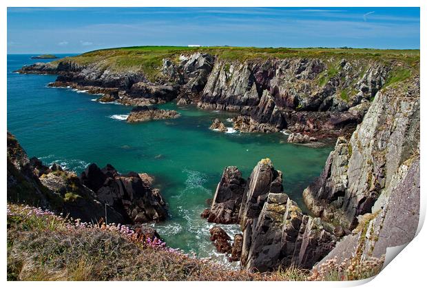 Caerfai Bay (2) Print by Geoff Storey