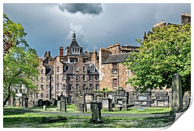 Greyfriars Kirkyard  Print by Joyce Storey