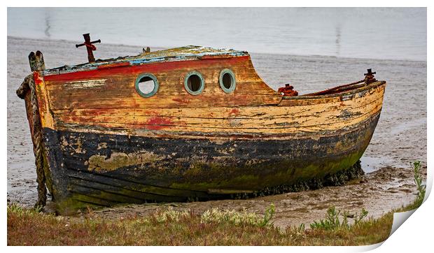 Boat on the Mud Print by Joyce Storey