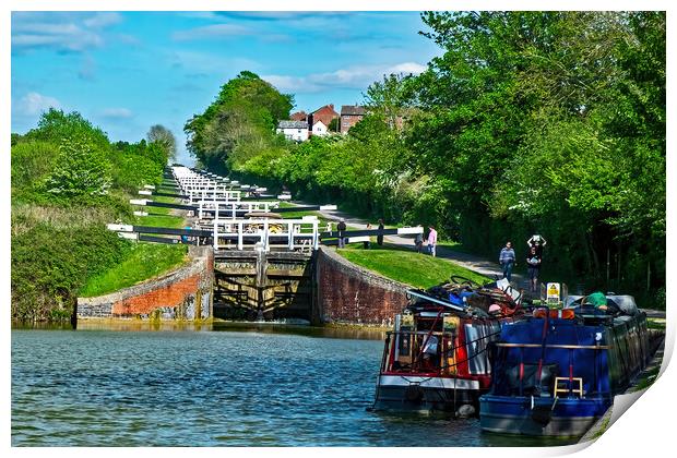 Caen Hill Locks Print by Joyce Storey