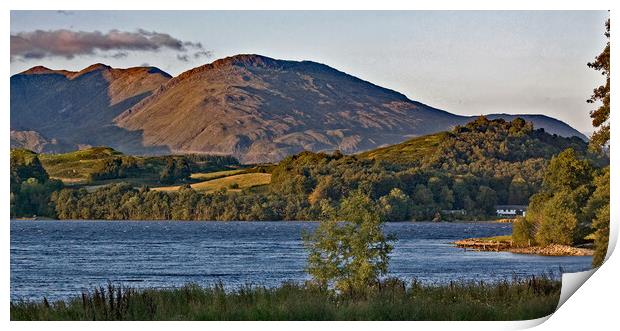 Sundown at Loch Awe Print by Joyce Storey