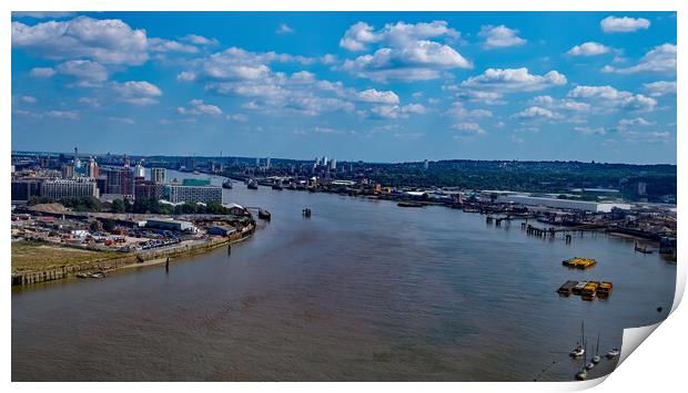 View from Emirates Air Line Print by Joyce Storey