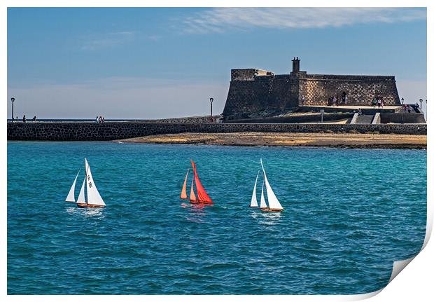 Three "Ships" Sailing By! Print by Joyce Storey