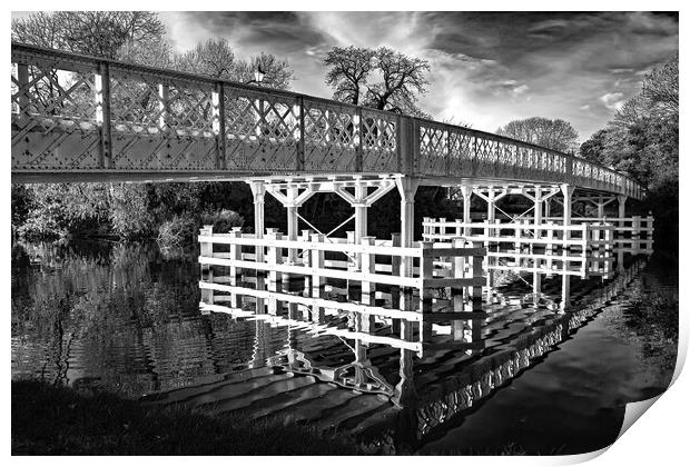 Whitchurch Toll Bridge (Mono) Print by Joyce Storey