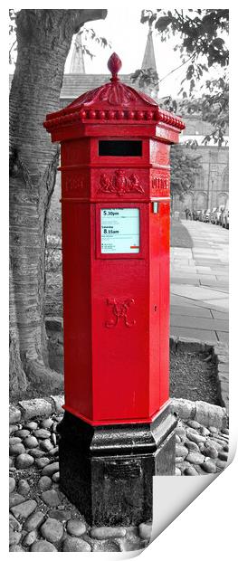 Post Box in Durham Print by Joyce Storey