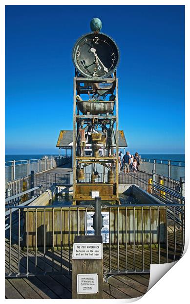 Pier Clock, Southwold  Print by Joyce Storey