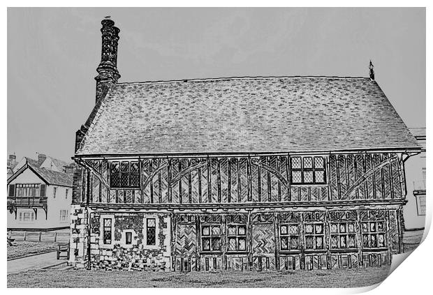 Moot Hall, Aldeburgh Print by Joyce Storey