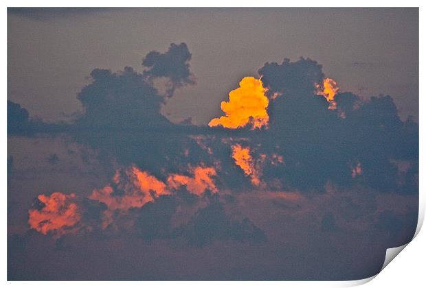 Sun Kissed Clouds Print by Irina Walker