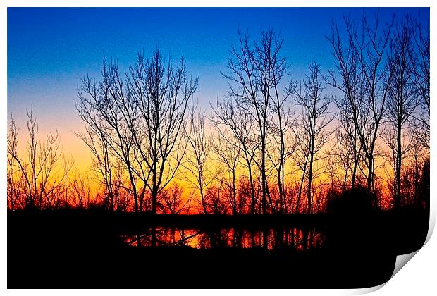 Sunset in Eastern Oregon. Print by Irina Walker