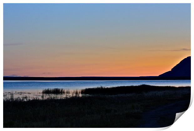 Sunrise at Fish Lake, Oregon Print by Irina Walker