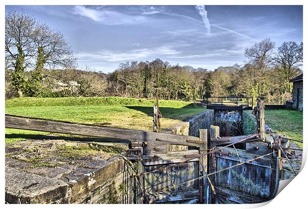 Canal Lock Print by Brian Beckett