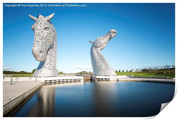  The Kelpies at the Helix, Falkirk Print by Paul Appleby