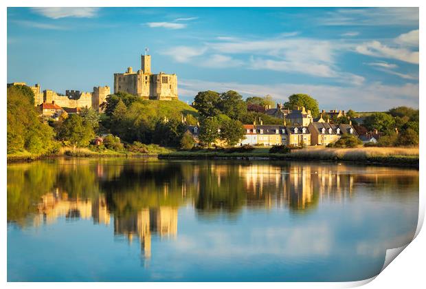 Warkworth Castle Summer Morning Print by Paul Appleby