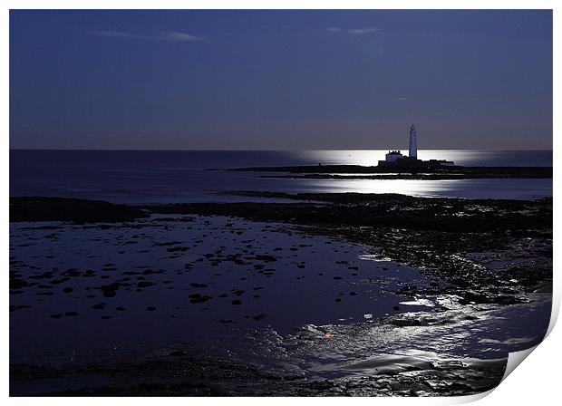 By the Light of the Silvery Moon Print by Paul Appleby