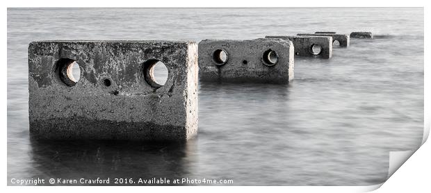 concrete blocks Print by Karen Crawford