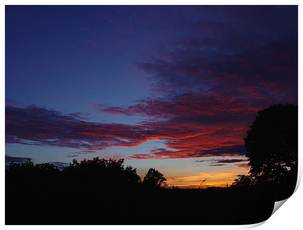 Sunset Over Headingley Print by Ben Gordon