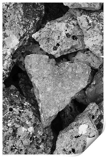 True loves stone Print by Craig Coleran