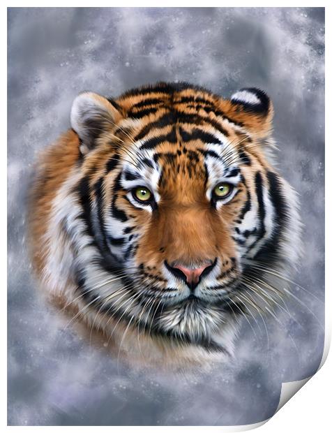 Sky Tiger Print by Julie Hoddinott