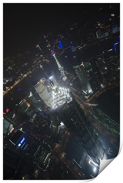 Shanghai at night Print by Jamie Stokes