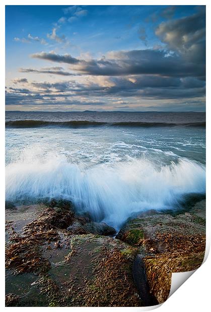 Gullane Bents Waves Breakin Print by Keith Thorburn EFIAP/b