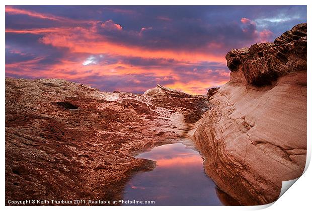 Red Rock Sunset Print by Keith Thorburn EFIAP/b