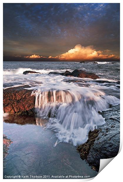Dunbar Evening Sea Waves Print by Keith Thorburn EFIAP/b