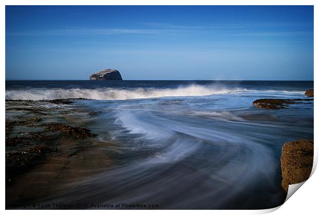 Bass Rock from Tantallon Beach Print by Keith Thorburn EFIAP/b