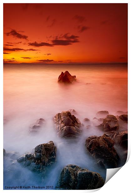Sunset Sea Print by Keith Thorburn EFIAP/b