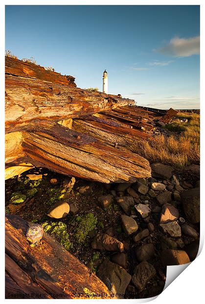 Barns Ness Lighthouse Print by Keith Thorburn EFIAP/b