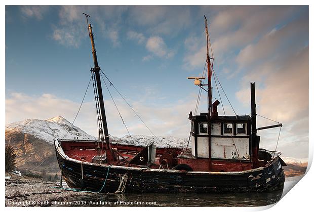 Shipwreck on Loch Linnhe Print by Keith Thorburn EFIAP/b