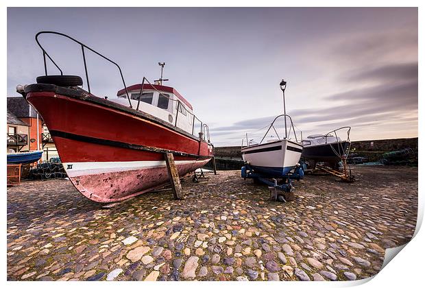 Boats on Dunbar Harbour Print by Keith Thorburn EFIAP/b