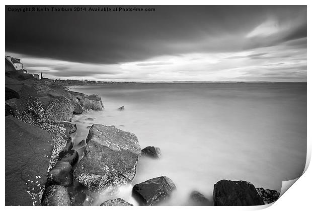 Smooth sea at Joppa Print by Keith Thorburn EFIAP/b