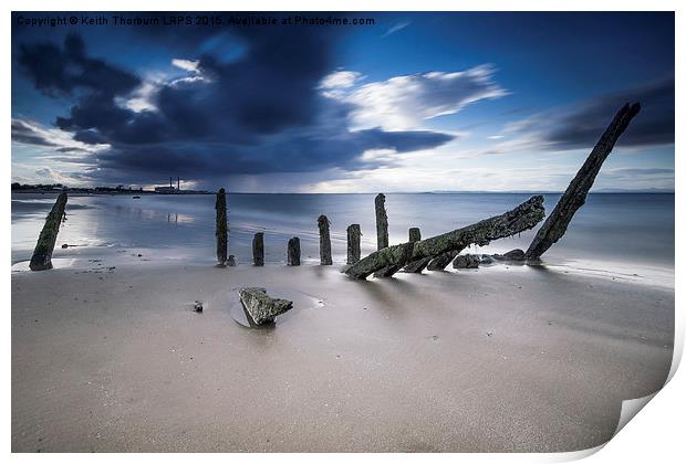 Seton Sands Shipwreck Print by Keith Thorburn EFIAP/b