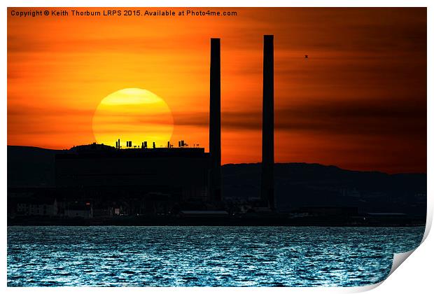 Cockenzie Power Station Sunset Print by Keith Thorburn EFIAP/b