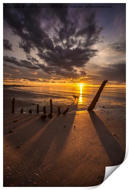 Longniddry Shipwreck Sunset Print by Keith Thorburn EFIAP/b