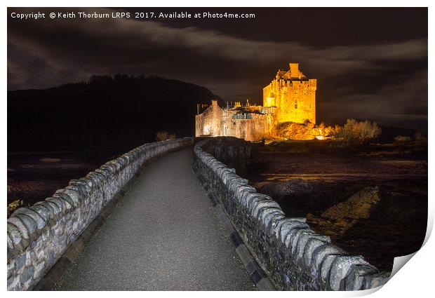 Eilean Donan Castle at Night Print by Keith Thorburn EFIAP/b