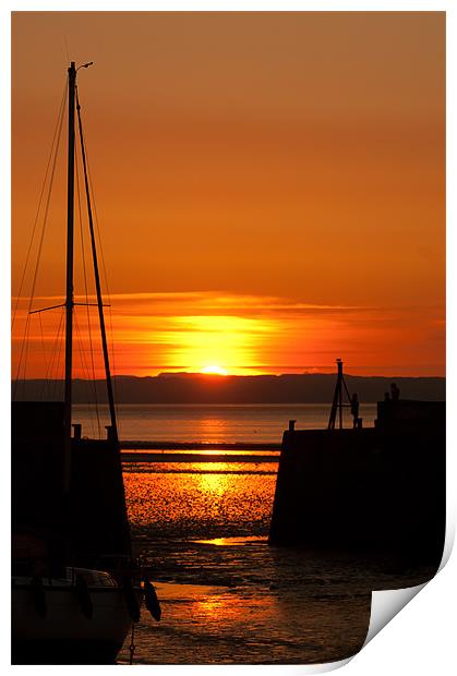 Musselburgh Harbour Sunset Print by Keith Thorburn EFIAP/b