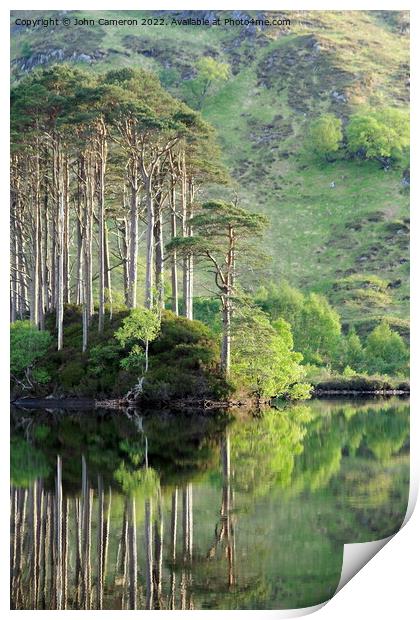 Loch Eilt reflections. Print by John Cameron