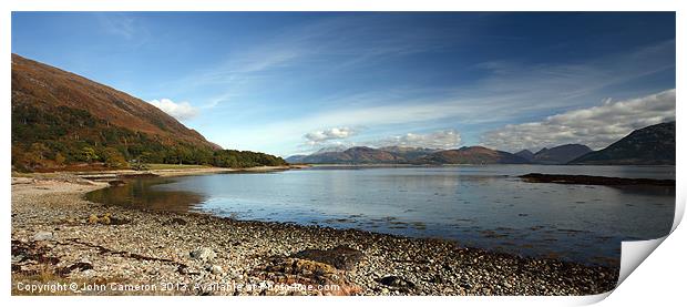 Loch Linnhe from Ardgour. Print by John Cameron