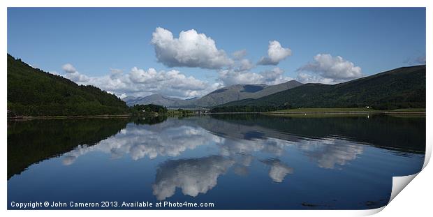 Majestic Reflections of Loch Leven Print by John Cameron