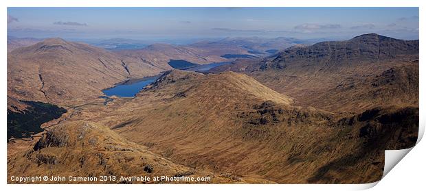 The Lochaber Hills. Print by John Cameron