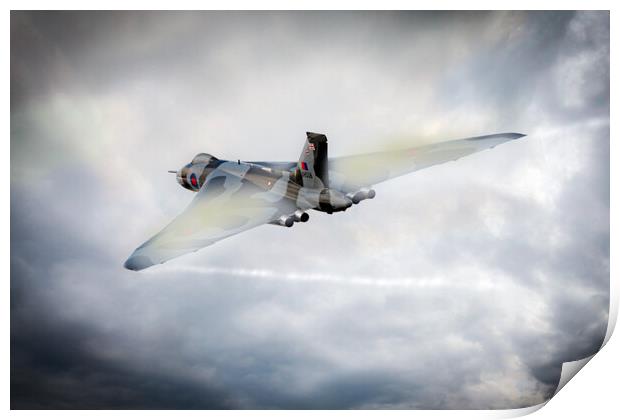 Vulcan Bomber Topside Print by J Biggadike