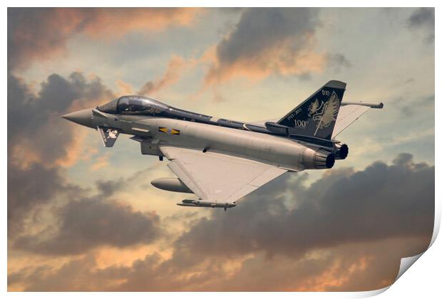 Eurofighter Typhoon Dixie Print by J Biggadike