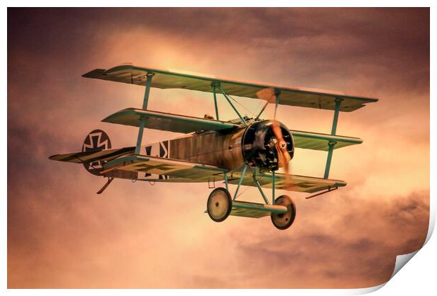 Fokker Dr1 Triplane Print by J Biggadike