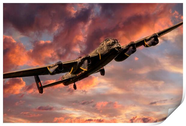 The Lancaster Bomber Print by J Biggadike